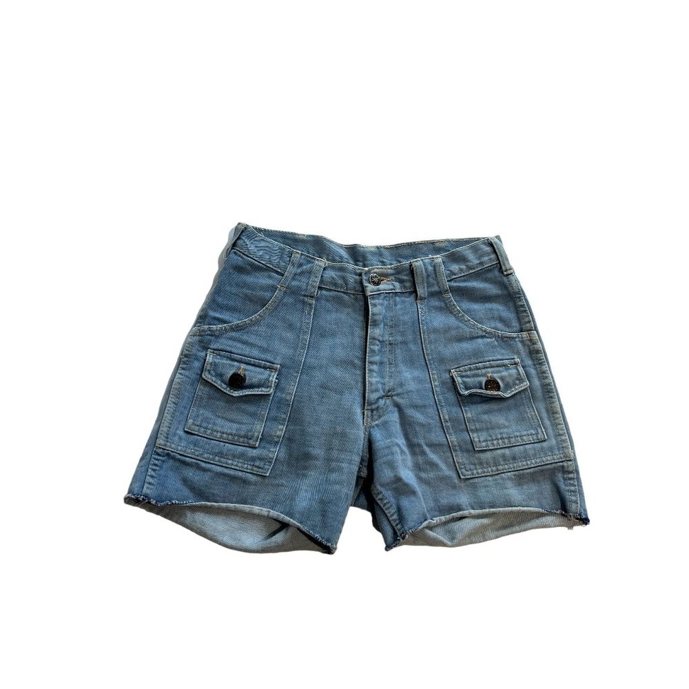 Brittania Vintage Sportswear Denim Shorts in Blue